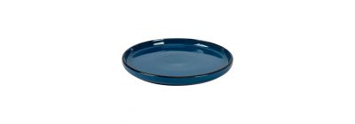 Plato borde azul+marrón 8 pulg