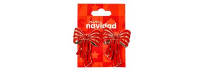 Arete metálico navideño