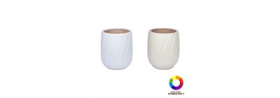 Maceta ceramica c/relieve s 29x29x32cm surtido