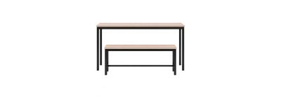 Juego comedor metal madera moderno