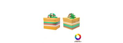 Caja decorada hombre verde