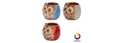 Maceta cerámica diseño búho
