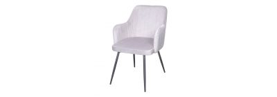 Silla comedor gris afelpada
