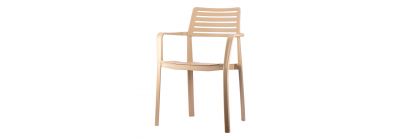 Silla plastica 54x58x84cm marron