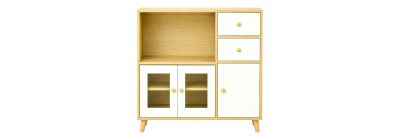 Mueble beige+blanco organizador