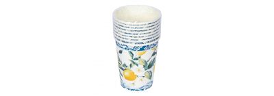 Vaso carton estampado citrus chic 8und 9oz multicolor