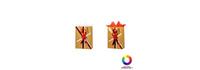 Bolsa decorada kraft grande