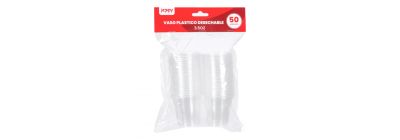 Vasos plásticos transparentes 50und