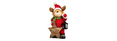 Figura reno linterna navideña