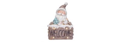 Figura Santa Welcome con luz