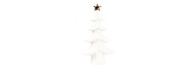 Figura árbol blanco dorado
