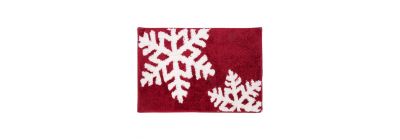 Alfombra copo de nieve navideña