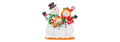 Figura familia muñeco nieve