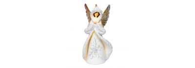 Ángel navideño con luz