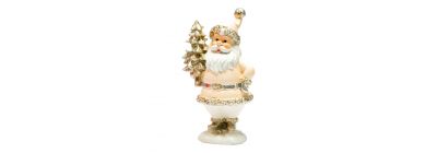 Figura navideña Santa y árbol
