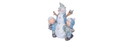 Figura muñeco nieve multicolor