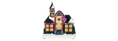 Villa navideña escuela luz