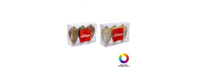 Esferas bellota surtidas 12x6cm