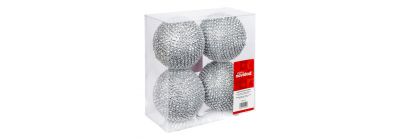 Esferas navideñas plateadas 10 cm