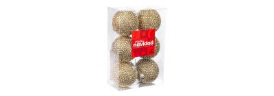Esfera dorada con relieve