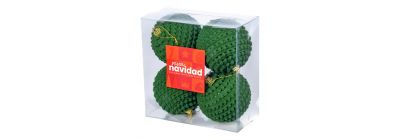 Esfera escarchada verde 10 cm