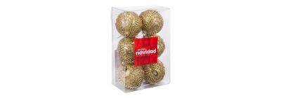 Esfera dorada escarchada