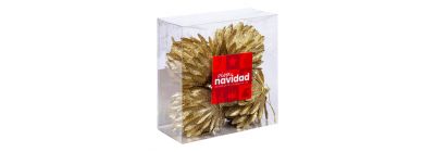 Esferas navideñas doradas escarchadas