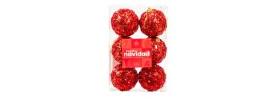 Esferas navideñas escarchadas