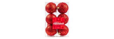 Esfera roja escarchada