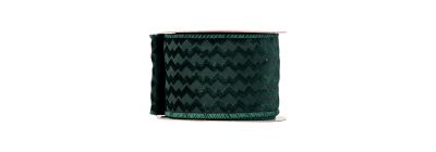 Cinta verde zigzag afelpado
