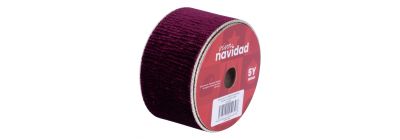 Cinta vino y dorado navideña