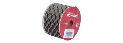 Cinta navideña verde y dorado