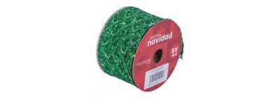 Cinta rombos escarchada verde