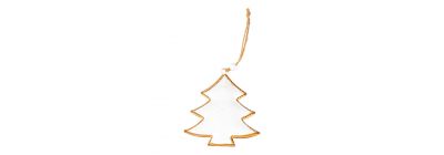 Árbol navideño colgante metálico