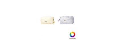 Cosmetiquera con relieve y diseño