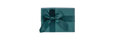Caja cartón lazo verde pequeña