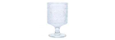 Copa vidrio c/detalle relieve 250ml transparente