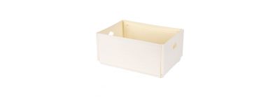Caja plegable beige con relieve