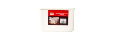 Caja plástica rectangular blanca