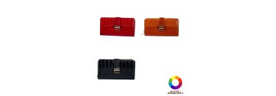 Cartera dama con broche