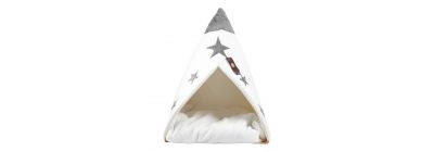 Cama afelpada estrellas mascota