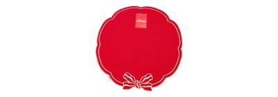 Individual bordado lazo rojo