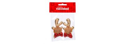 Prensas cabello diseño navideño