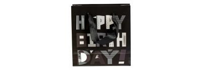 Bolsa cumpleaños negro y gris