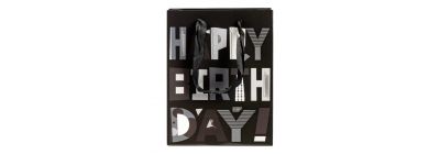 Bolsa cumpleaños negro y gris