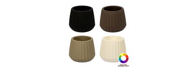 Maceta plástica compacta colores variados