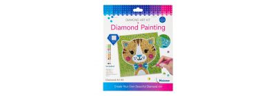 Pintura diamantes gato creativa