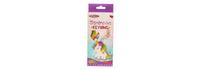 Llavero unicornio con diamantes