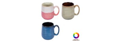 Taza cerámica diseño espiral