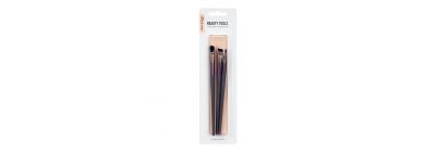 Brocha pincel plastica 3pzas surtido